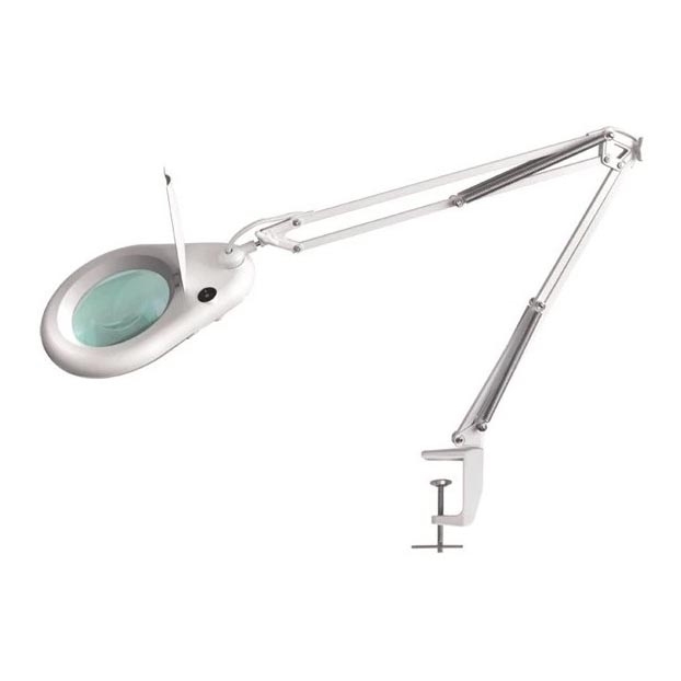 LED Stolní lampa s lupou LED/9W/230V bílá/lesklý chrom