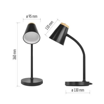 LED Stolní lampa TARA LED/4,5W/230V 4000K černá