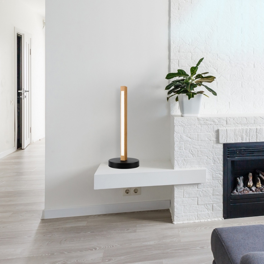 LED Stolní lampa VERDE LED/10W/230V 3000K dub/černá