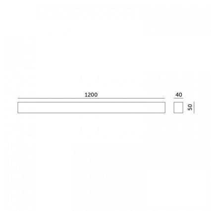 LED Stropní přisazené závěsné svítidlo KOLINE LED/40W/230V 3000/4000/6500K 120 cm bílá