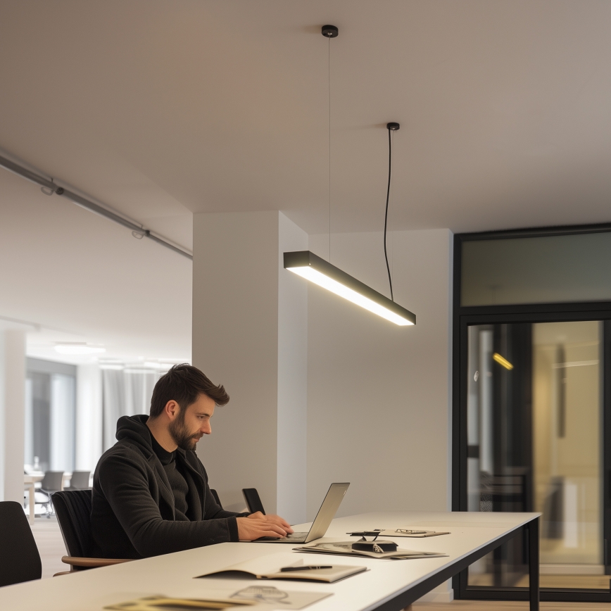 LED Stropní přisazené závěsné svítidlo CYNIDECO LED/12W/230V 4000K černá