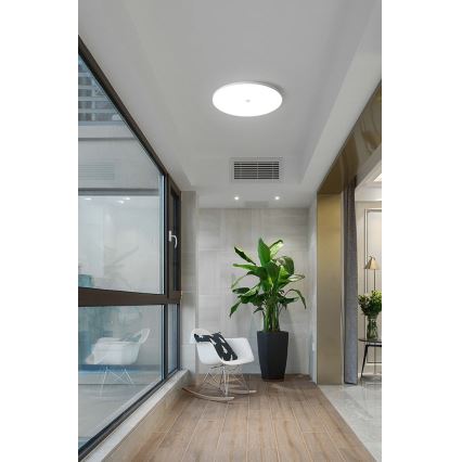 LED Stropní svítidlo se senzorem soumraku a pohybu MORETTI LED/24W/230V pr. 30 cm IP40 6500K