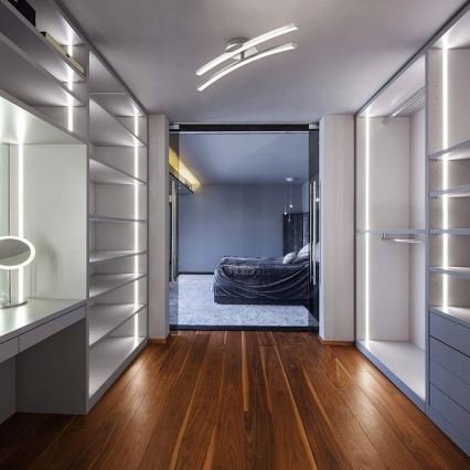 LED Stropní svítidlo 2xLED/6W/230V lesklý chrom