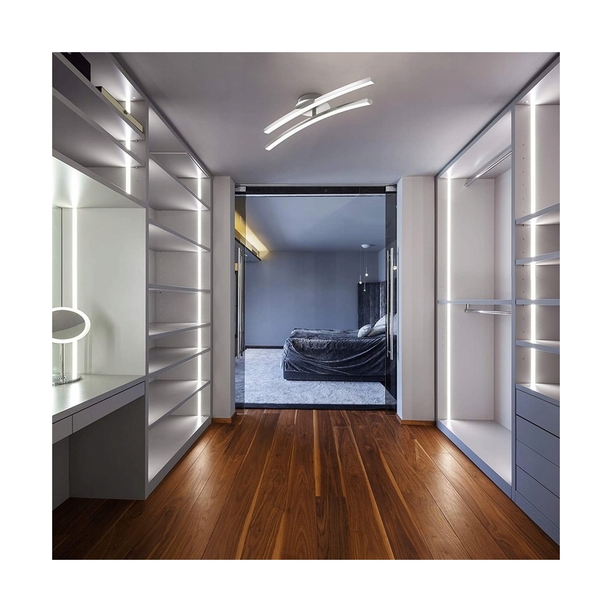 LED Stropní svítidlo 2xLED/6W/230V lesklý chrom