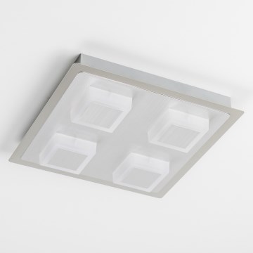 LED Stropní svítidlo 4xLED/5W/230V 3000K 28x28 cm matný chrom