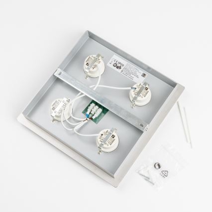 LED Stropní svítidlo 4xLED/5W/230V 3000K 28x28 cm matný chrom