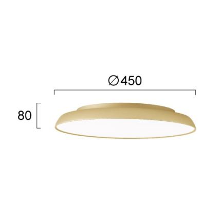 LED Stropní svítidlo ART LED/40W/230V zlatá