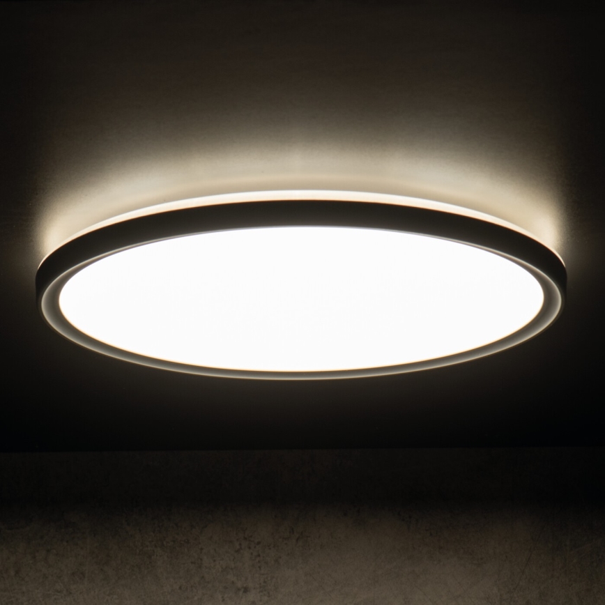 LED Stropní svítidlo AZPO LED/11,8W/230V 3000/4000/6000K pr. 22,5 cm IP54 černá