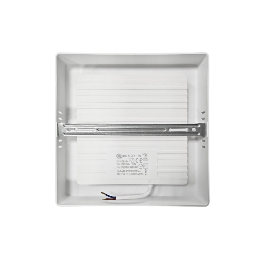 LED Stropní svítidlo BLOCK LED/18W/230V 4000K 21,4x21,4 cm bílá