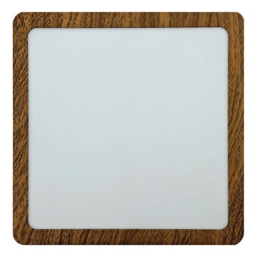 LED Stropní svítidlo BLOCK LED/18W/230V 4200K 22x22 cm hnědá