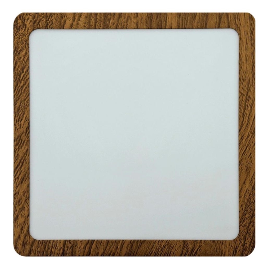 LED Stropní svítidlo BLOCK LED/18W/230V 4200K 22x22 cm hnědá