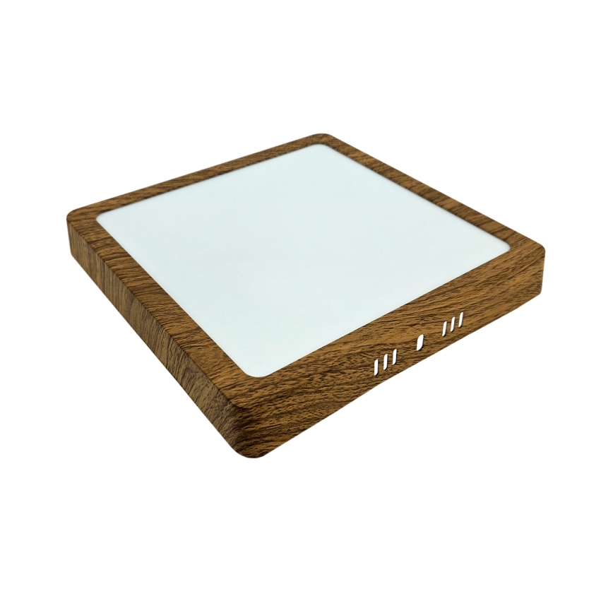 LED Stropní svítidlo BLOCK LED/18W/230V 4200K 22x22 cm hnědá