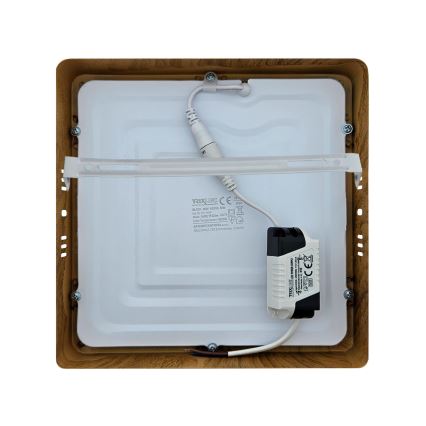 LED Stropní svítidlo BLOCK LED/18W/230V 4200K 22x22 cm hnědá