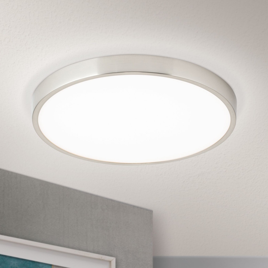 LED Stropní svítidlo BULLY LED/28W/230V pr. 28 cm matný chrom