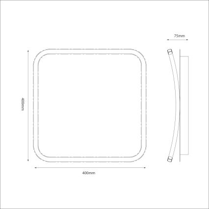 LED Stropní svítidlo CALI LED/30W/230V 40x40 cm černá