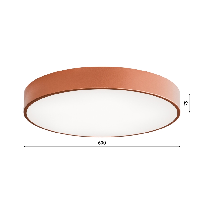 LED Stropní svítidlo CLEO LED/69W/230V 3000K pr. 60 cm měděná