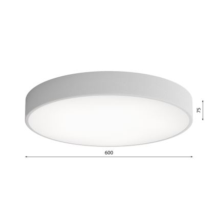 LED Stropní svítidlo CLEO LED/69W/230V 3000K pr. 60 cm šedá