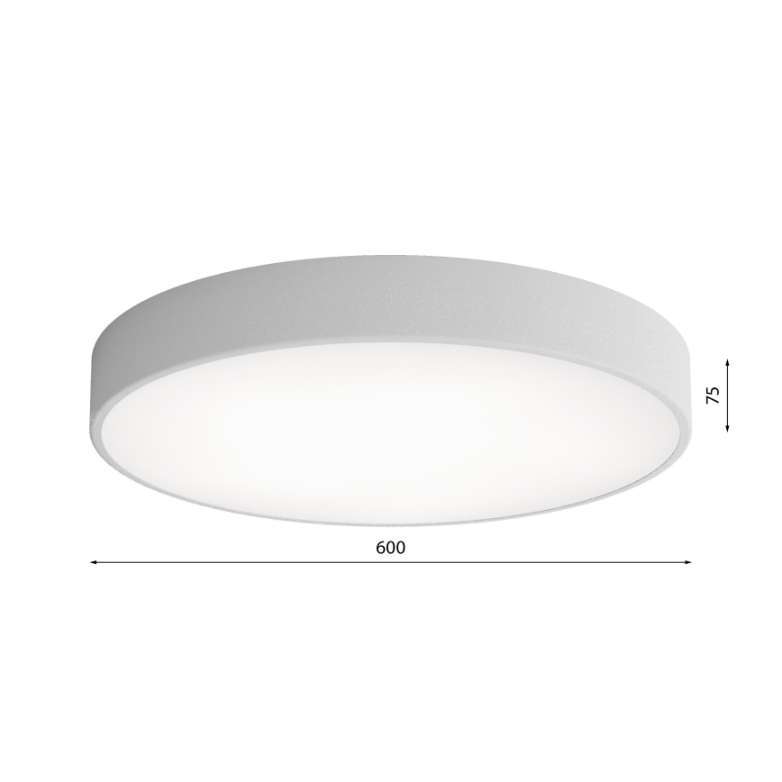 LED Stropní svítidlo CLEO LED/69W/230V 3000K pr. 60 cm šedá