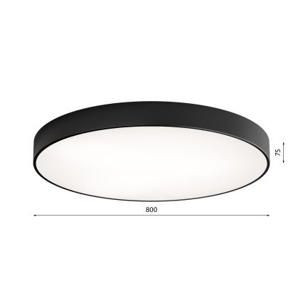 LED Stropní svítidlo CLEO LED/96W/230V 4000K pr. 80 cm černá