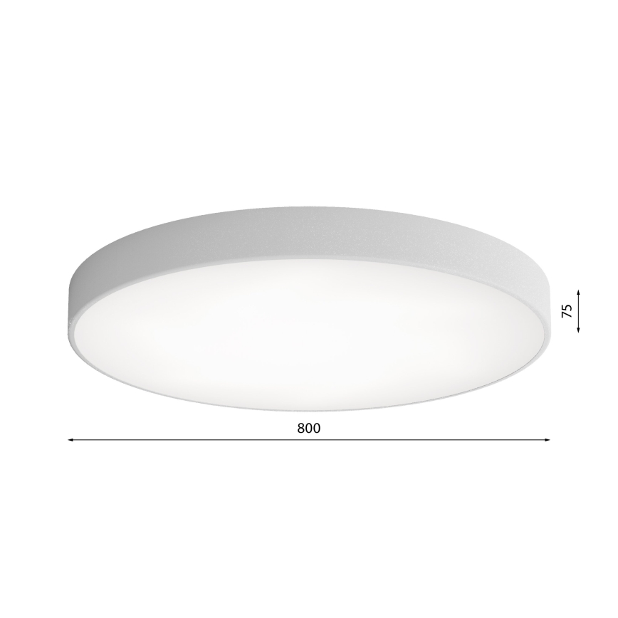LED Stropní svítidlo CLEO LED/96W/230V 4000K pr. 80 cm šedá