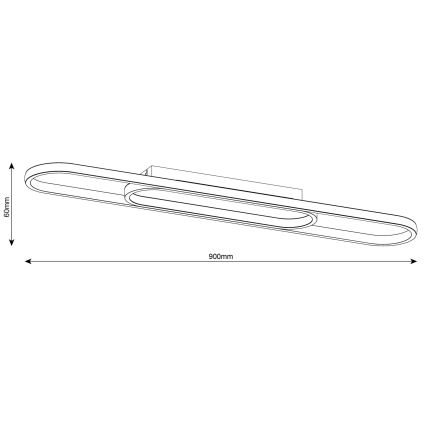 LED Stropní svítidlo CORDOBA LED/26W/230V černá