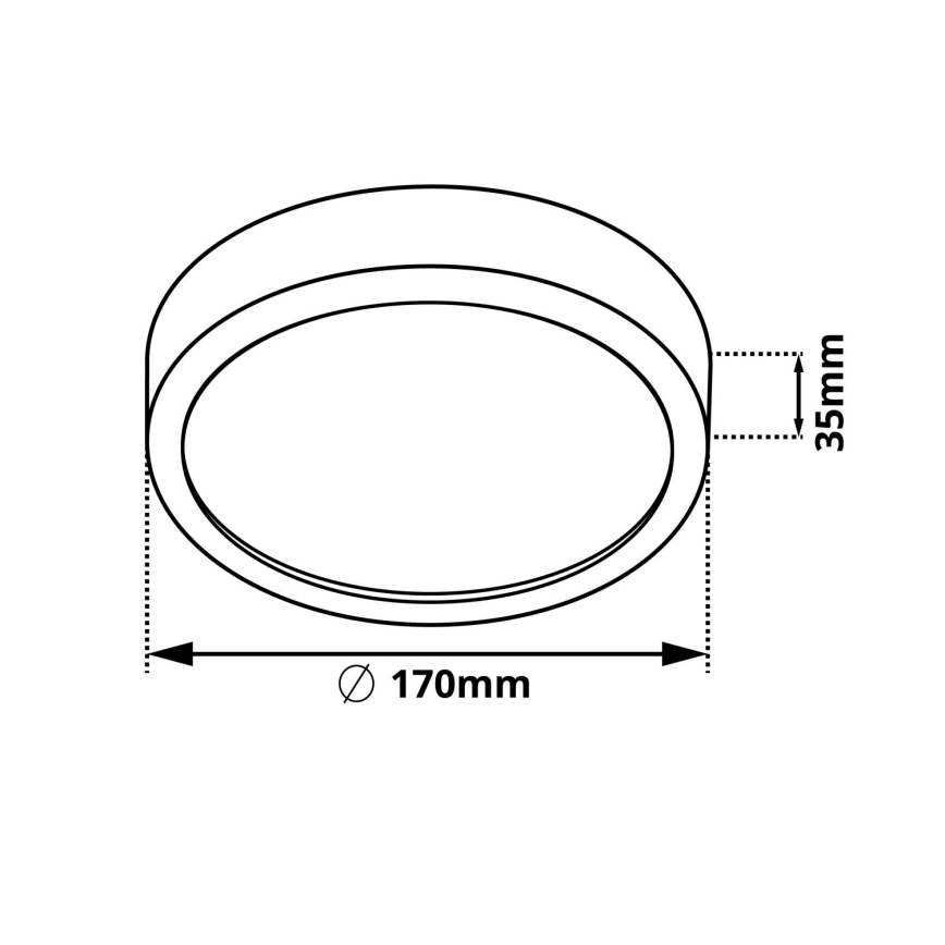 LED Stropní svítidlo DIEGO LED/12W/230V 4000K IP40 pr. 16,5 cm bílá