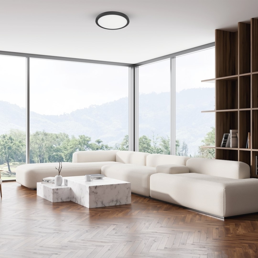 LED Stropní svítidlo EVORA LED/18W/230V 3000/4000/6000K pr. 22,5 cm černá