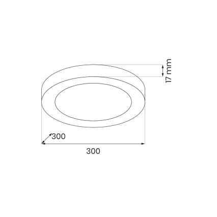 LED Stropní svítidlo EVORA LED/24W/230V 3000/4000/6000K pr. 30 cm bílá