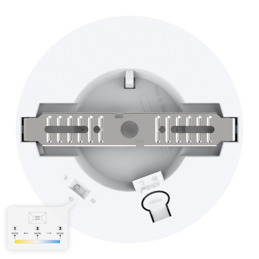 LED Stropní svítidlo EVORA LED/6W/230V 3000/4000/6000K pr. 14 cm bílá