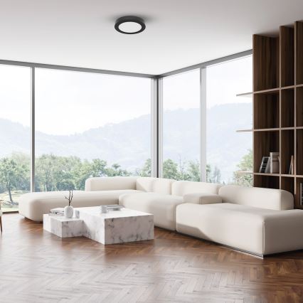 LED Stropní svítidlo EVORA LED/6W/230V 3000/4000/6000K pr. 14 cm černá