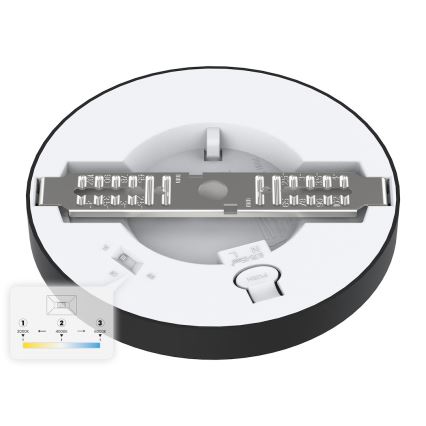 LED Stropní svítidlo EVORA LED/6W/230V 3000/4000/6000K pr. 14 cm černá