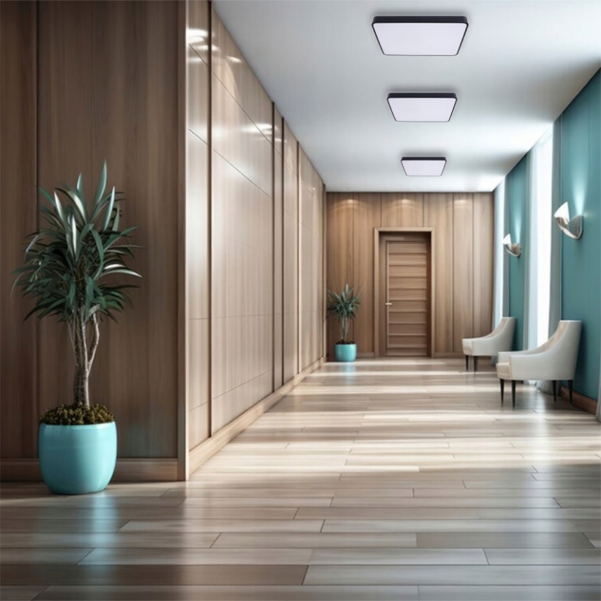 LED Stropní svítidlo FELIZ LED/40W/230V 4000K 40x40 cm černá