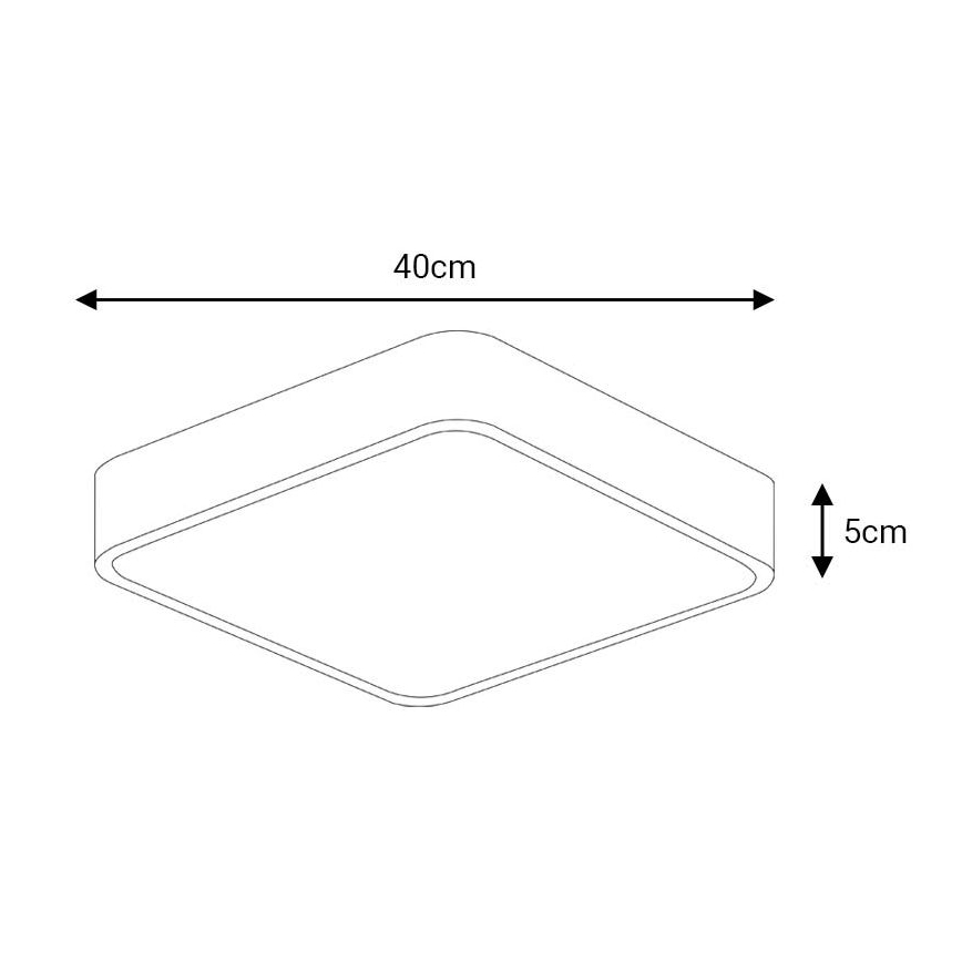 LED Stropní svítidlo FELIZ LED/40W/230V 4000K 40x40 cm černá
