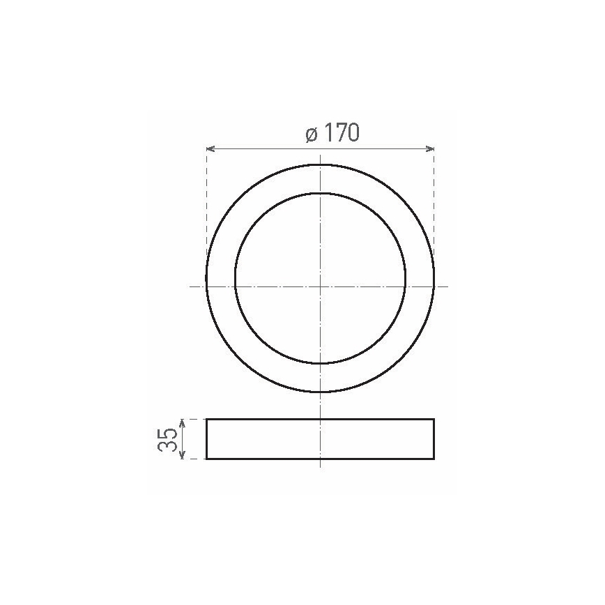 LED Stropní svítidlo FENIX LED/12W/230V 2800K pr. 17 cm