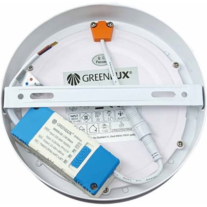 LED Stropní svítidlo FENIX LED/12W/230V 2900/3900/5800K pr. 16,8 cm bílá