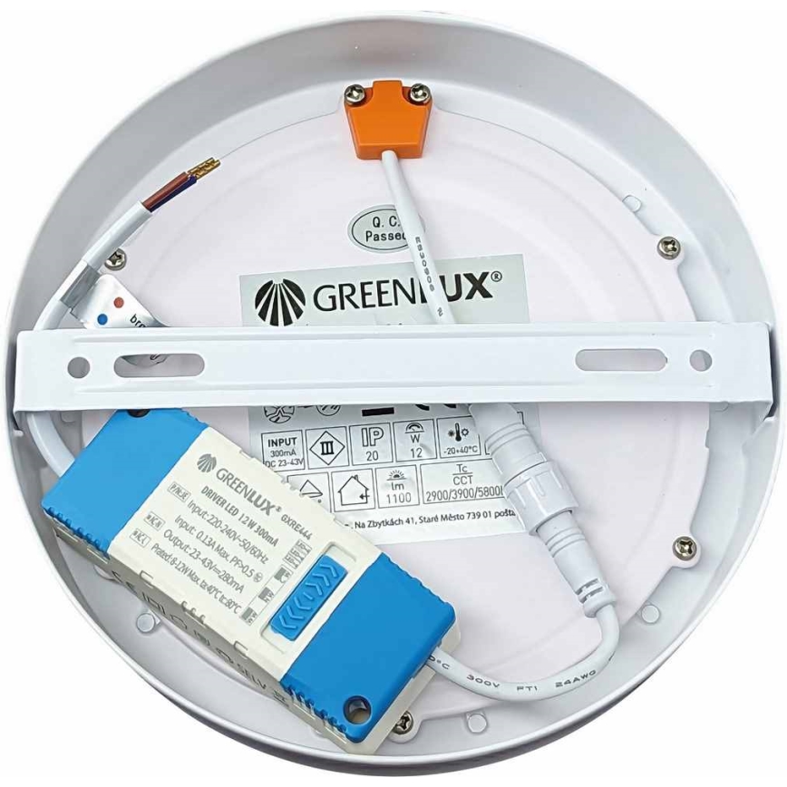 LED Stropní svítidlo FENIX LED/12W/230V 2900/3900/5800K pr. 16,8 cm bílá