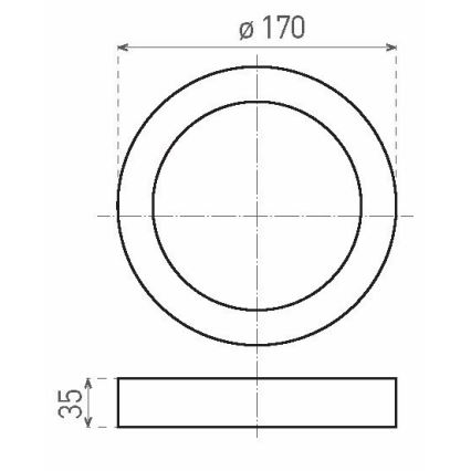 LED Stropní svítidlo FENIX LED/12W/230V 3800K pr. 17 cm