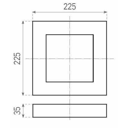 LED Stropní svítidlo FENIX LED/18W/230V 3800K 22,5 cm