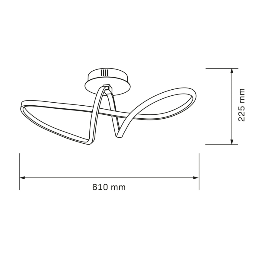 LED Stropní svítidlo FLAVIA LED/33W/230V 24x61 cm černá