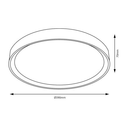 LED Stropní svítidlo FOREST LED/24W/230V pr. 39 cm hnědá