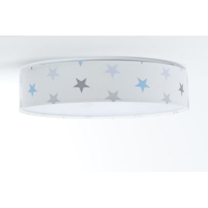 LED Dětské stropní svítidlo GALAXY KIDS LED/24W/230V hvězdičky bílá/šedá/modrá