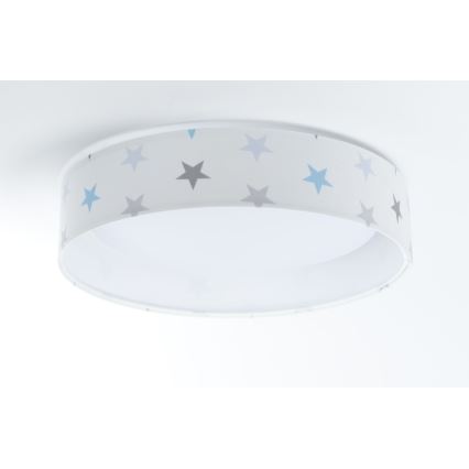 LED Dětské stropní svítidlo GALAXY KIDS LED/24W/230V hvězdičky bílá/šedá/modrá