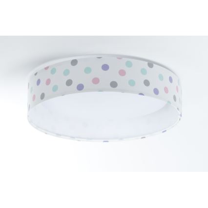 LED Dětské stropní svítidlo GALAXY KIDS LED/24W/230V puntíky pestrobarevná