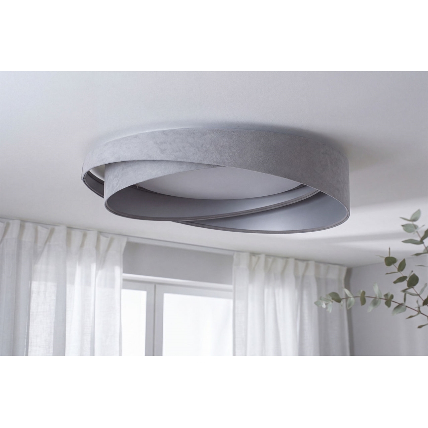 LED Stropní svítidlo GALAXY MODERN LED/24W/230V pr. 55 cm šedá/stříbrná