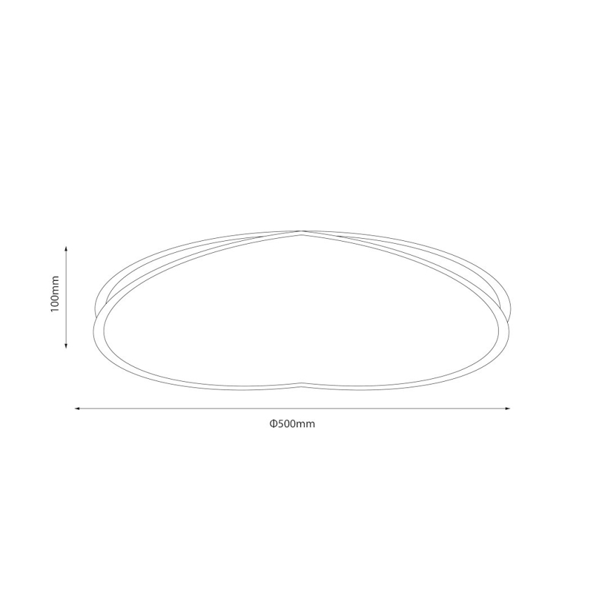 LED Stropní svítidlo HALO LED/38W/230V pr. 50 cm černá