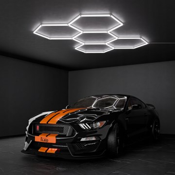 LED Stropní svítidlo HEXAGON LED/240W/85-265V 4000K 298x209 cm CRI 90 IP54 bílá