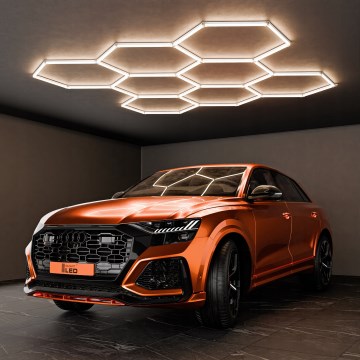 LED Stropní svítidlo HEXAGON LED/350W/85-265V 4000K 313x298 cm CRI 90 IP54 bílá