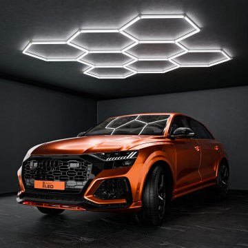 LED Stropní svítidlo HEXAGON LED/350W/85-265V 6500K 313x298 cm CRI 90 IP44 bílá