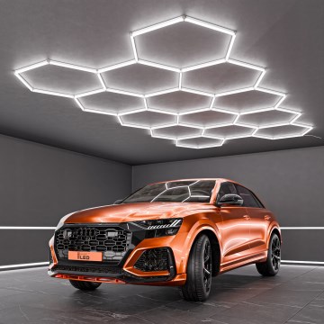 LED Stropní svítidlo HEXAGON LED/570W/85-265V 6500K 522x298 cm CRI 90 IP44 bílá
