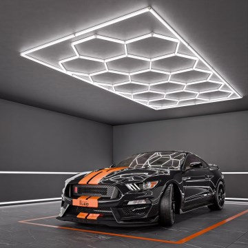 LED Stropní svítidlo HEXAGON LED/696W/85-265V 4000K 484x243 cm CRI 90 IP54 bílá